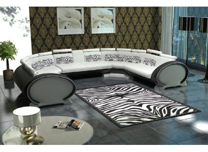 Couchgarnitur Wohnlandschaft Modernes Sofa Ecke Sitzecke Leder Couch Polster USB