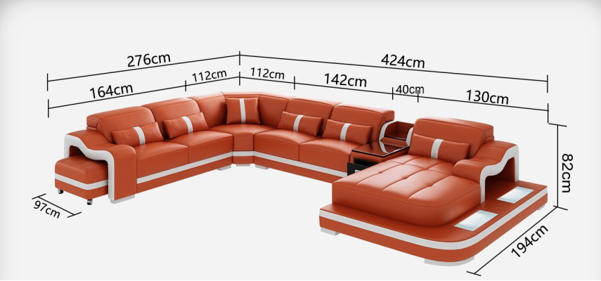 Sofa Ledersofa Couch Wohnlandschaft Ecksofa Eck Modern Design Garnitur