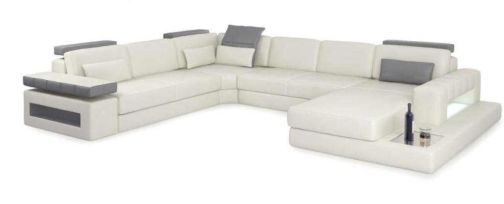 Designer Wohnlandschaft Sofa Couch Ecksofa Polster Wohnlandschaft U-Form