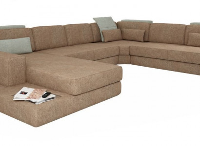 U Form Polster Couchen Textil Design Couch Ecksofa Wohnlandschaft Sofa Neu