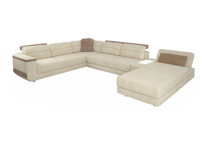 Design Ecksofa U-Form Modern Sofa Wohnlandschaft Polster Bettfunktion Möbel Neu