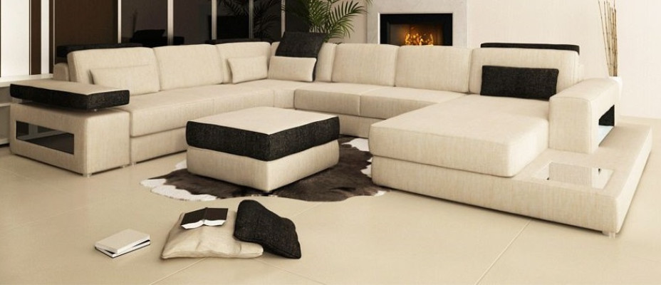 XXL Wohnlandschaft Sofa Couch Polster Sofa Ecke Designer U-Form Ecksofa Neu