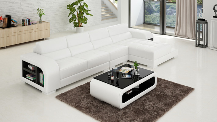 Ledersofa Sofa Couch Wohnlandschaft Eck Modern Ecksofa Design Garnitur