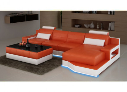 Ledersofa Sofa USB Wohnlandschaf Bettfunktion Neu Echsofa Neu Massanfertigung
