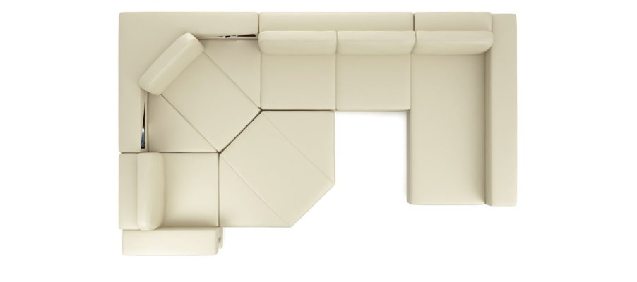 Ecksofa U-Form Couch Wohnlandschaft Sofa Couch Modern Design Sofa Textil Leder