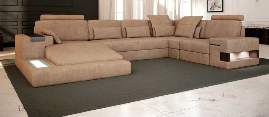 UForm Polster Couchen Textil Design Beleuchtet Wohnlandschaft Ecksofa Sofa Couch