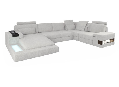 Ecksofa Wohnlandschaft Sofa Couch U Form Polster Couchen Textil Design Möbel Neu
