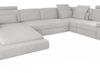 Ecksofa Wohnlandschaft Sofa Couch U Form Polster Couchen Textil Design Möbel Neu
