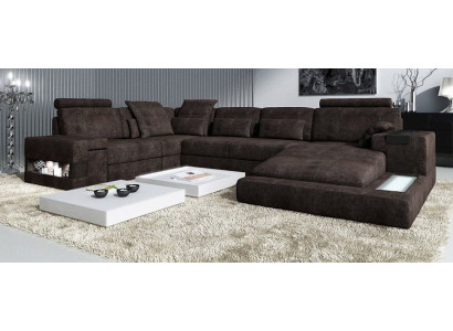 Textilsofa Ecksofa U Form Modernes Sofa Ledersofa Ecksofa Polster Wohnlandschaft
