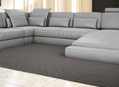 Schlafsofa Couch Design Polster Textil Eck Wohnlandschaft Ecksofa Stoff U-Form