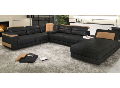 Modern Sofas Wohnlandschaft Ecksofa Stoff U-Form Couch Design Polster Textil Eck