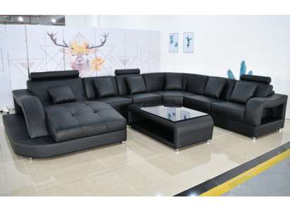 Sofa Couch Polster Neu Wohnlandschaft Design Ecksofa Leder Couchen Sofas U Form