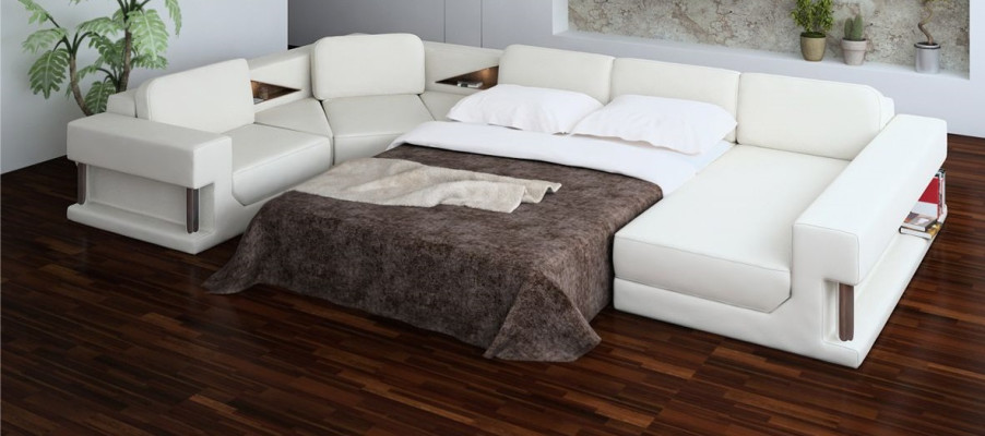 Wohnlandschaft Design Ecksofa Leder Ecke UForm Sofa Couch Polster Garnitur Neu