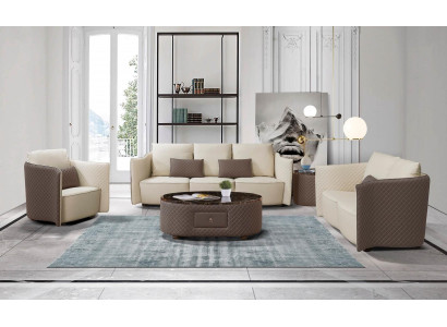 Design Ledersofa Couch Polster Garnitur Sofa 321 Sitzer Klassische Couchen Neu