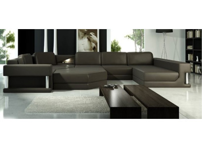 Sofas Wohnlandschaft Design Ecksofa Leder Neu U Form Sofa Couch Polster Couchen