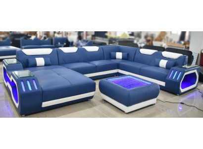 Sofas U Form Ecksofa Polster Couch Leder Eck Neu Wohnlandschaft Designer Couch