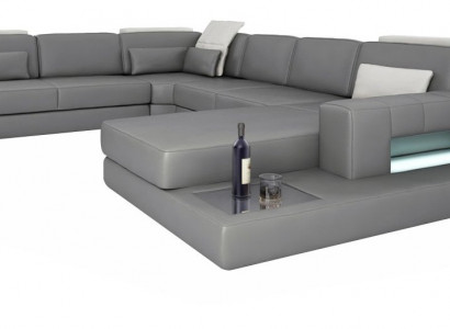 Sofas Grau Neu Sofa U-Form Stoffsofa Couch Wohnlandschaft Design Modern Leder