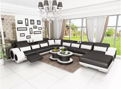Eckgarnitur Wohnlandschaft Ecksofa Sofa Design Couch Sofas Couchen Tisch 2tlg.
