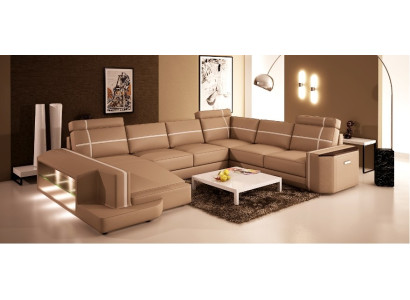 Sie unser U-förmiges Ledersofa Modern im exquisiten Designerstil