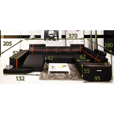 Elegantes U-förmiges Polstersofa Modernes Design für stilvolle Wohnräume