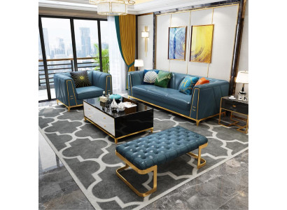 Chesterfield Exklusive Design Möbel 31 Sitzer Hocker Couch Polster Garnitur