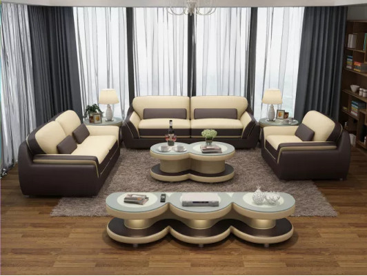 Sofagarnitur 321 Tisch Hocker Sideboard Wohnlandschaft Couchen Sofa Couch 7tlg.