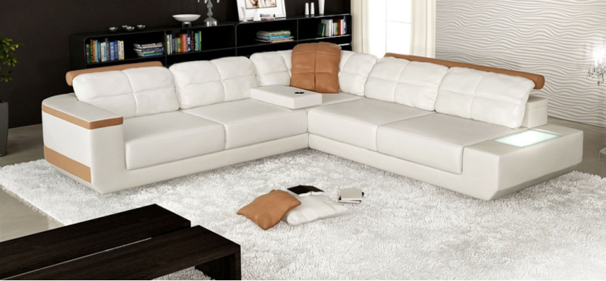 Design Modern Sofa L-Form XXL Couch Ecksofa Leder Wohnlandschaft