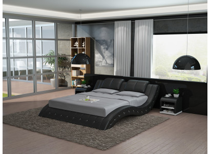 Wasserbett Doppel Bett Betten Komplett Lederbett Polsterbett Wasser LB8824B