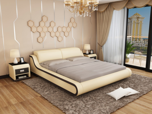 Wasserbett Hotel Doppelbett Betten Mit USB Komplett Lederbett Polsterbett Wasser