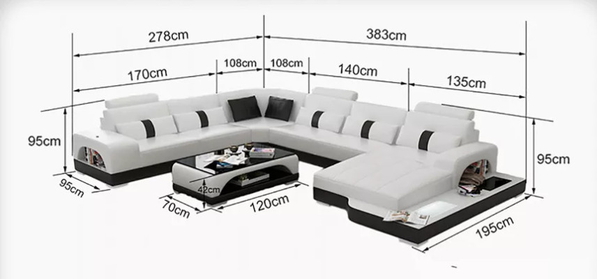 Eckgarnitur Sofa Polster Eckgruppe Wohnlandschaft Ledersofa Couchen sofas U-Form