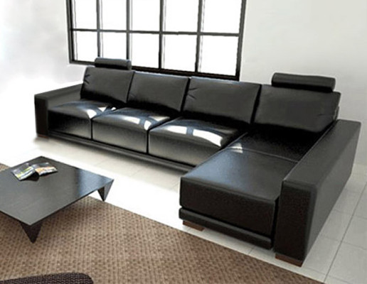 Ledersofa Couch Wohnlandschaft Ecksofa Eck Garnitur Design Modern Sofa A1121C