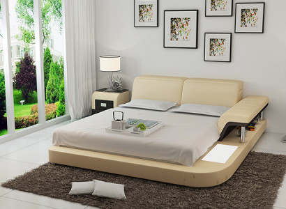 Wasserbett Hotel Doppel Bett Betten Komplett Lederbett Polsterbett Wasser