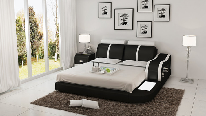 Wasserbett Hotel Doppel Bett Betten Komplett Lederbett Polsterbett Wasser LB8811