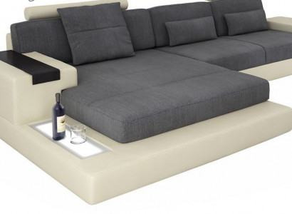 Luxus Sofa Couch Ecke Polstermöbel Wohnzimmer L-Form Modern Design Textil Stoff