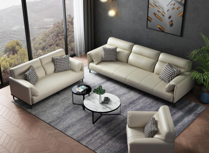 Italienische Designer Möbel Sofagarnitur 321 Sitzer Couch Polster Stoff Textil