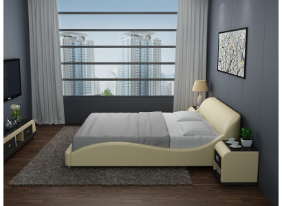 Wasserbett Hotel Doppel Bett Betten Komplett Lederbett Polsterbett Wasser LB8822