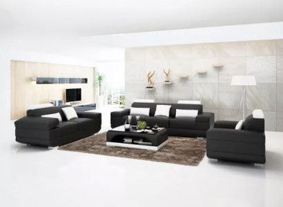 Design Sofagarnitur Sofa 321 Sitzer Couchtisch Garnituren Leder Set Gruppe 4tlg