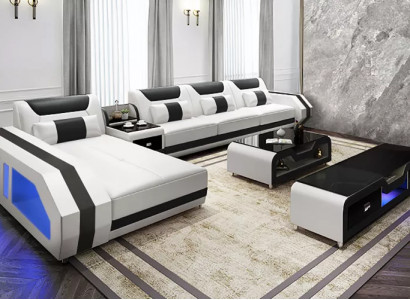 Ecksofa Polster Ecksofa LForm Couchtisch Modernes Sofa Wohnlandschaft 2tlg. Neu