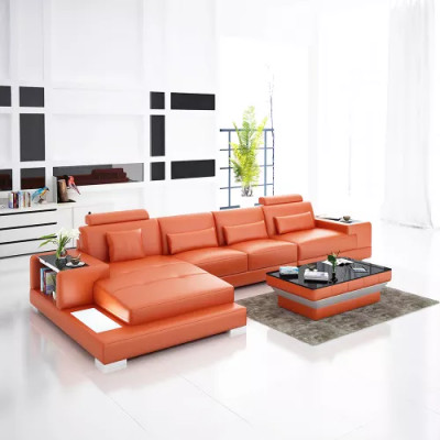 Polster Ecksofa Wohnlandschaft Designer-Sofa Ecksofa L-Form Ecksofa Ledersofa