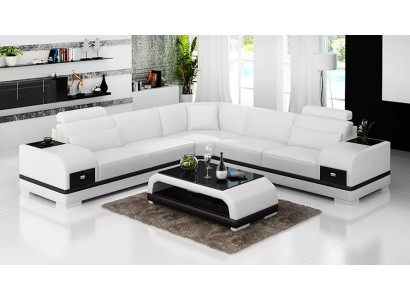 Design Ledergarnitur Couchen Eckcouch Sofa Polster Sofas Ledercouch Wohnzimmer
