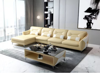 Ledersofa Designer-Sofa Ecksofa L-Form Modernes Sofa Ledersofa Ecksofa Polster