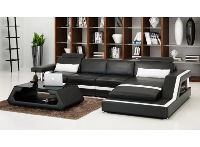 Ecksofa Polster Ledersofa Ecksofa L-Form Modernes Sofa Wohnlandschaft