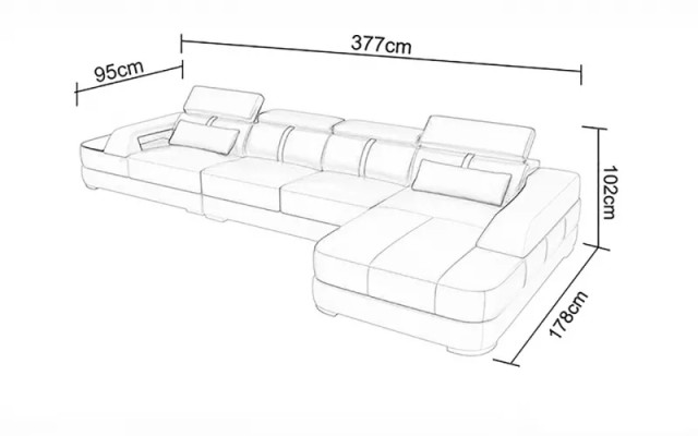 Design Ledergarnitur Wohnzimmer Eckcouch Ledercouch Sofa Polster Couchen Sofas