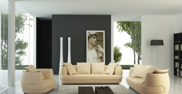 Sofagarnitur Royal Luxus Designer Couch Polster 3+2+1 Leder Sofa Sitz Royal Grau