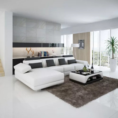 Ledersofa Ecksofa Polster Designer-Sofa Modernes Sofa Ecksofa L-Form