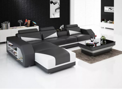 Ecksofa Polster Designer-Sofa Modernes Sofa Ledersofa Ecksofa L-Form