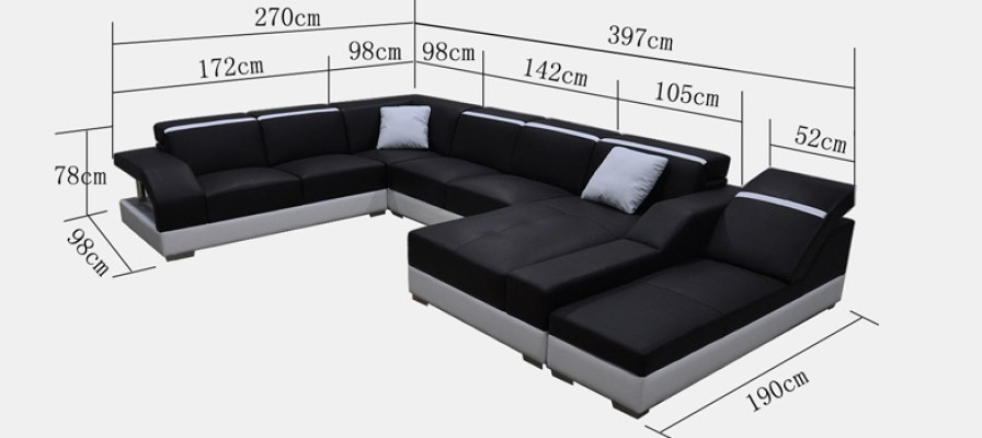 Ledersofa Sofa Couch Wohnlandschaft Ecksofa Garnitur Design Modern Sofa K5011