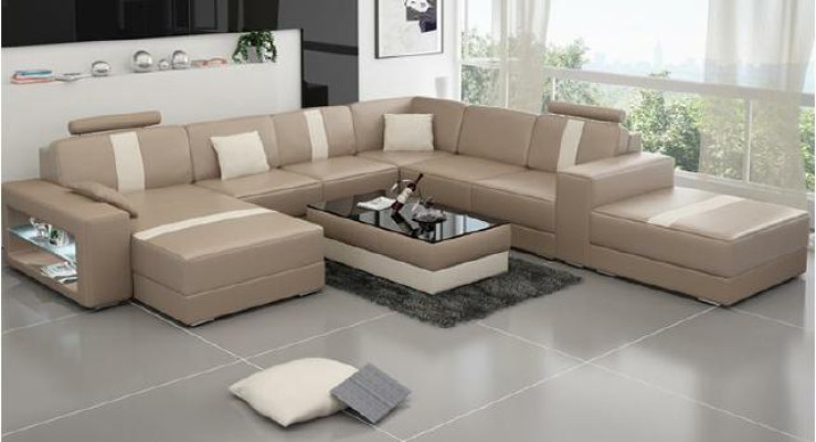 Ledersofa Ecksofa Sofa Couch Design Sitz Polster Garnitur Wohnlandschaft