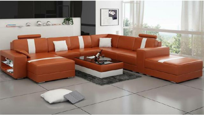 Ledersofa Ecksofa Sofa Couch Design Sitz Polster Garnitur Wohnlandschaft