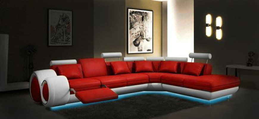 LEDERSOFA LEDERCOUCH mit USB GARNITUR SOFA WOHNLANDSCHAFT SCHWARZ/WEIß Couch Neu